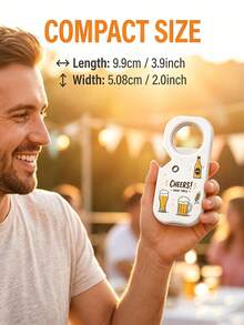 Creative Beer Bottle Opener, Multifunctional Portable Beer Bottle Opening Tool, 3-In-1 Twist Cap Opener, Home Kitchen Can Opener, Beer Bottle Cap Tool, Non-Slip And Labor-Saving, Suitable For Parties, Gatherings, Bars And Home Use, Can Be Used As A Gift Item, With Random Fun Pattern Design, Lightweight And Durable, Easy To Carry, Perfect For Happy Times And Party Drinking, Let You Easily Open Beer Bottles, Every Opening Is Full Of Fun And Ritual, Essential Practical Tool For Party Gatherings - Multicolor - View 4