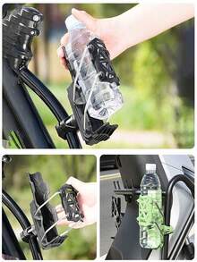 1PC Adaptive Motorcycle Cup Holder, 360° Rotating Shock-Proof Water Bottle Cage, Easy Install Accessory For Motorcycles, Electric Bicycles And Scooters - Multicolor - View 9
