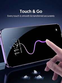2pcs 14 Pro/14 Pro Max Privacy Anti-Peeping Tempered Glass Screen Protector, Full Screen Anti-Peeping, Shockproof Scratch-Resistant 9H Tempered Glass, Professional Privacy Technology, Easy Installation, Compatible With IPhone18Promax/18Pro/18/17 Pro Max/17 Pro/17 Air/17/16/15/14/13/12/11, Phone Accessories, Suitable For Phone Cases, Essential For Daily Privacy Protection - Black - View 6
