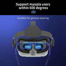 適用於 iPhone 或 Android 的 VR 眼鏡,虛擬實境 3D 眼鏡,相容 4.7-7 吋手機,可玩手機遊戲與觀看電影 - 查看 9