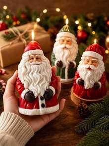 Resin Silicone Mold White Beard Santa Claus Silicone Candle Mold Creative Christmas Candle Making Tool, Perfect For Adding Warm Atmosphere To Holiday Parties And Gifts - Santa Claus Mold - View 1