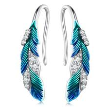 Bamoer Gift Box S925 Sterling Silver Colorful Bird Earrings Enamel Hummingbird Parrot Zirconia Jewelry Girls Gift - Silver - View 16
