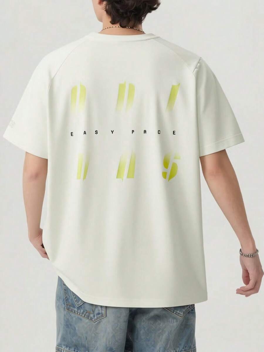 Adidas Kaos Lari Pria Lengan Pendek Terbaru Musim Panas, Bernapas, Longgar, Nyaman, Cepat Kering - Aprikot Putih - View 1