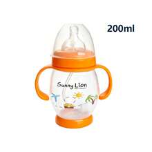 1pc PP Material Baby Milk Bottle, Heat Resistant Up To 120℃, Can Be Sterilized By Boiling Water, Soft Silicone Anti-Colic Nipple, Soft And Bite-Resistant, Equipped With Gravity Ball Straw For Smoother Sucking, 200ml/320ml Capacity Suitable For Babies 6 Months And Above - Multicolor - View 10