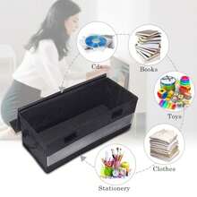 CCidea Cajas de almacenamiento para CD/DVD fundas para CD Soportes para discos de 14 x 5.9 x 5.3 pulgadas con tapas y ventana visual, soporta hasta 32 CD en cajas de joyas completas - Multicolor - Ver 7