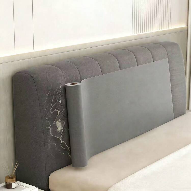 A Roll Of Self-Adhesive Faux Leather Fabric Patches, Perfect For Fixing Sofas, Car Interior Seats, Leather Bed Renovations, And Soft Or Hard Decor Covering-Won't Fade, Sticks Well, Scratch And Wear Resistant, Durable, Tear And Stretch Resistant - Dark Gray - View 4
