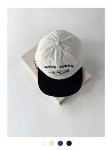 字母刺繡平帽簷寬帽簷棒球帽 春夏旅行顯臉小嘻哈棒球帽 男士遮陽帽 嘻哈平帽簷棒球帽 滑板嬉皮女孩風 - 彩色 - 查看 17