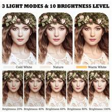 10-Inch LED Ring Light Kit With 63-Inch Adjustable Tripod, 2 Phone Holders, 3 Lighting Modes, Dimmable Fill Light, Suitable For Selfie, Live Streaming, Photography, Video Recording And Makeup, Compatible With Most Smartphones, Perfect Gift For Mother's Day And Birthday - Black-2 - View 4