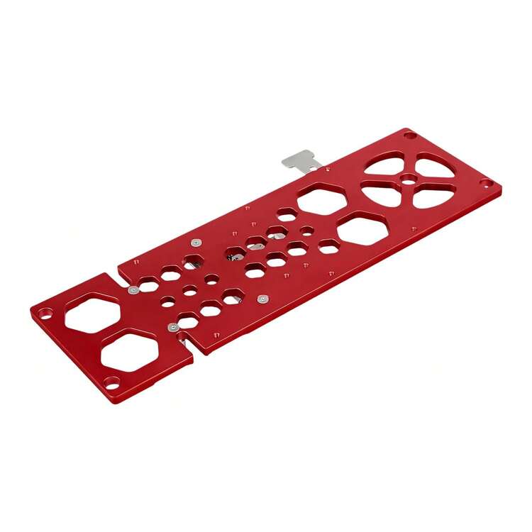 Holzschiene Rechteck Säge 340mm 90 Grad Schiene Winkel Stopp Position Platte rot - Standard - Übersicht 7