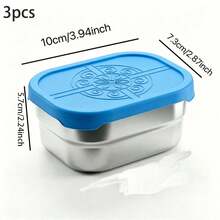 7pcs Stainless Steel Oval Seasoning Containers With Silicone Lids, Leak-Proof Durable Easy To Clean, Suitable For Seasoning Storage And Portable Meal Prep, Keep Countertop Tidy, Practical Gift (1pc/3pcs) - View 16