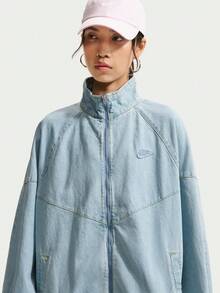 Nike Women's AS W NK WR Denim Jacket IV4962-440 - Blue - View 3