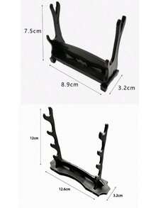 1/2PCS Multi-Style Sword Model Display Stand, Mini Weapon Figure Holder Desktop Collection Display Rack, Universal Long/Short Sword Display Base, Toy Knife Storage Rack. (Please Check Size Before Ordering) - Black - View 19