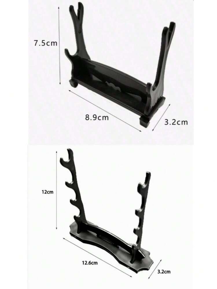 1/2PCS Multi-Style Sword Model Display Stand, Mini Weapon Figure Holder Desktop Collection Display Rack, Universal Long/Short Sword Display Base, Toy Knife Storage Rack. (Please Check Size Before Ordering) - Black - View 18