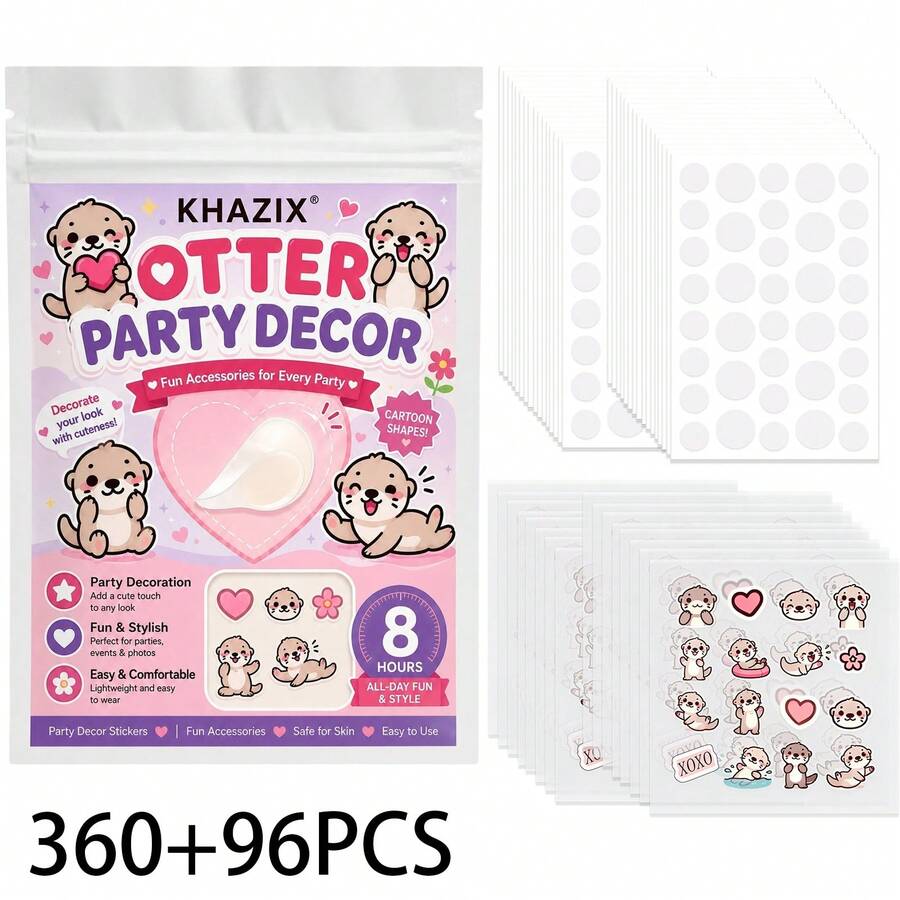 720pcs Otter Cartoon Combination Scar Cover, Party Decoration, Cute Selfie, Comfortable And Breathable Material - View 1