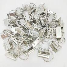 50PCS Lanyard For KEY Fob Hardware 1 Inch For KEYchain And Wristlet Clamp DIY - Silver - View 9