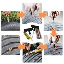 Kit Reparo Pneu Sem Camara Carro E Moto Refil Selante Remendo Macarrão - A - Visão 7