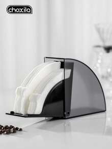 choxila 1pc Coffee Filter Holder Storage Box, Coffee Filter Paper Container With Dustproof Flipping Cover, Filter Paper Dispenser Rack For Coffee Shop/Home/Office, Capacity Of 150pcs Cone Coffee Filters - Filter Paper Box - View 4