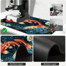 1pc Dish Drying Mat, Coffee Machine Mat, Koi Fish & Floral Pattern Dish Drying Mat, Absorbent & Breathable Quick Drying Tabletop Protector, Kitchen Dining Table Non-Slip Mat, Thanksgiving Holiday Gift Multi-Purpose Tabletop Absorbent Drying Mat, Room Tabletop Protector, Holiday Gift, Kitchen Decor - XYLSD808 - View 9