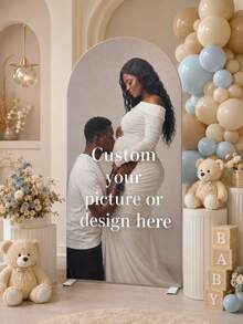 1pc Elastic Banner Arch Backdrop, Personalized Custom Multi-Size Arch Decoration, Suitable For Dome Background Frame Custom Arch Backdrop Set, Create Festive Atmosphere, Multiple Sizes Available, Suitable For Birthday And Theme Parties - Multicolor - View 9