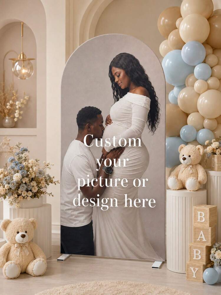 1pc Elastic Banner Arch Backdrop, Personalized Custom Multi-Size Arch Decoration, Suitable For Dome Background Frame Custom Arch Backdrop Set, Create Festive Atmosphere, Multiple Sizes Available, Suitable For Birthday And Theme Parties - Multicolor - View 9