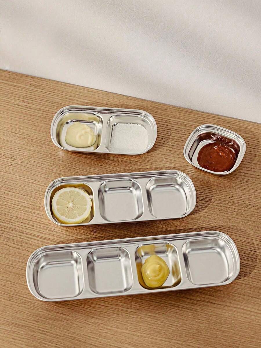 Haus Hana 不锈钢多用途调味碟加厚火锅调味酱碟家用烧烤碟/1件套学校用品、圣诞节礼物