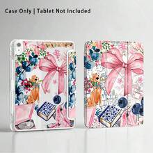 Bow, Book, Dog, Flower, Blueberry UV Printed Flat Pattern, Full Coverage Shockproof Anti-Drop, Y-Fold Tablet Protective Case, With Pen Slot Acrylic Backplate, Compatible With Huawei/Honor/ And Xiaoxin And Other Models - Multicolor - View 5