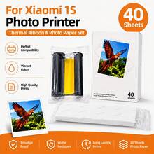 6-Inch Dye-Sublimation Photo Paper And Color Ribbon Kit, Glossy Stain-Resistant Picture Refill For Family Albums, Team Building, Birthday Party, Compatible With Mijia 1S Instant Photo Printers, Paper & Ribbon Set Only - View 3