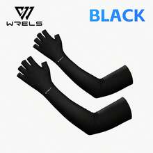 1雙 WRELS 長款露指觸控螢幕手套，女款健身用，加長手臂護具，防紫外線 - 彩色 - 查看 13