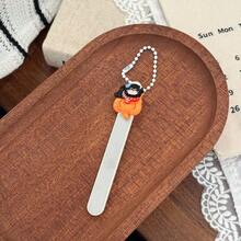 1pc Cute Black Cat Nail File With Beaded Keychain, Portable Nail Buffer Strip, Mini Manicure Nail Polishing Tool, Suitable For Travel And Daily Nail Care - Multicolor - View 8