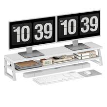 Dual Monitor Stand, Monitor Riser For 2 Screens, 100 Cm Large Computer Monitor Stand, Desk Shelf Organizer For Office Desk, Accessories - View 13