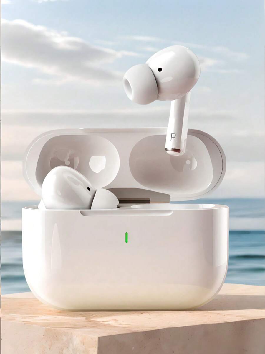 TWS Wireless Bluetooth Earbuds, White Sweat-Proof Design, Built-In Microphone, Clear Calls, Comfortable Fit, Compatible With IOS And Android Devices, Suitable For Fitness, Running And Daily Use - View 1