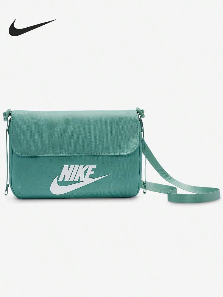 Nike 女款休閒斜挎小方包，日常通勤學生時尚運動單肩包 - 綠色 - 查看 6