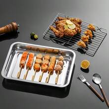 1pc Stainless Steel Mesh Oil Drip Tray Set, Can Be Used As Oven Rack/Baking Cooling Rack, For Grilling, Baking, Cooling, Draining, Oven And Vegetable Preparation, Durable Kitchen Supplies, Suitable For Home And Outdoor Camping Cookware, Essential Kitchen Baking And Grilling Item. - S - View 7