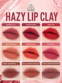 3CE HAZY LIP CLAY#TYPEGIRL 4g，絲滑不拔乾，顯色可疊加，黃皮白皮都適配 - #TYPEGIRL - 查看 4