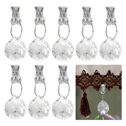 8pcs Water Drop Shaped Tablecloth Weights With Metal Clips, Marble Pattern Tablecloth Pendant Weights, Elegant Tablecloth Decorative Accessories, Desktop Decor Tablecloth Hanging Clips DIY Hanging Cloth Clips, Suitable For Home, Picnic, Camping