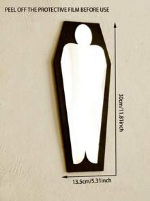 1 قطعة مرآة حائط بأسلوب قوطي مع ظلال غامضة، مرآة ديكورية للأجواء الداخلية، ديكور غرفة هالوين - النمط-1 - مشاهدة 12