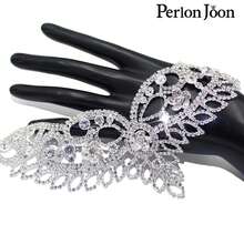 Perlon Joon 1PC DIY Welding Crystal Patch Rhinestone Applique Trim Neckline For The Bride's Wedding Dress Hand Sewing Clothing Accessories YL006 - YL006 - View 1