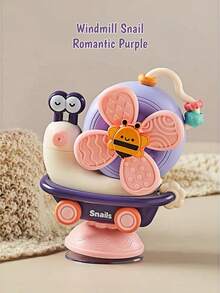 5-In-1 Snail Rotating Toy Set, Windmill Rotating Feeding Station, Rattle, Bath Toy And Friction Car Combination, Soothing Sensory Toy, Suitable For Infants, Toddlers, Tummy Time Toy, Tabletop Toy, Bath Toy, Children's Toy, Unisex, Newborn Gift, Sensory Toy - Multicolor - View 13
