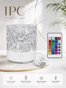 Romantic Water Ripple Or Aurora Light, RGB Touch Lamp, Bedroom Decor, 16 Colors, USB Powered - RGB Multi-color Light - View 13