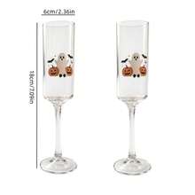 Halloween High Stem Champagne Glass Cocktail Wine Glass Juice Cup High Borosilicate Glass - View 9