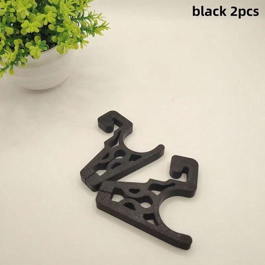 1pc No-Drill Radiator Hook, Plastic Clothes Hanger, Multi-Function Towel & Clothing Hook, Space-Saving Storage Organizer, Adhesive Wall Hook For Bedroom, Bathroom, Kitchen, Lightweight Laundry Storage Solution, Quick Install Clothes Rack - View 1