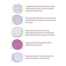 Kit 5 Em 1 Escova Massageador Eletrico Corpo E Rosto - Rosa chiclete - Visão 3