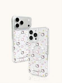 Miniso HelloKitty 透明膠帶無線磁吸充電手機殼，防滑防摔防指紋，適合 iPhone 18Duo 18pro 18promax、Android 系列 Galaxy S22 S23 S24 S25 S26、Apple 17 17Air 17pro 17promax、11 12 13 14 15 16pro 16promax 14Plus 15Plus 16Plus 16pro 16promox XR，節日禮物手機殼 - 透明3 - 查看 7