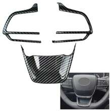 ruihe 3pc Carbon Fiber Folor Steering Wheel Cover Trim Fit for  Highlander Sienna 2020 2021 2022 2023 2024 - fibra de carbono - Ver 9