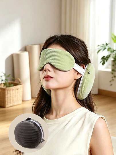 2-In-1 U-Shaped Travel Neck Pillow With Sleep Eye Mask, Foldable Airplane Pillow, Portable Neck Pillow & Eye Mask 2-In-1, Provides Neck And Head Support, Compact Nap Pillow, Suitable For Office, Home, Car, Train, Bus And Camping, Essential For Travel, Camping Vacation And Back To School, Perfect Gift For Valentine's Day, Christmas Or Thanksgiving, Back To School Gift And Teacher's Day Gift