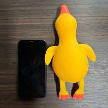 1pc Cute Yellow Duck Squeeze Stress Toy For Kids, Soft Cartoon Animal Squishy Fidget Toy, Toddlers Classroom Reward, Boys Girls Birthday Party Favor Novelty Sensory Play Gift Duck,Squeeze Toy, Squishy Toy/Slush Squishy/Squishy> - Multicolor - View 5
