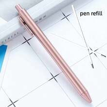 12pcs Luxury Rose Gold Ballpoint Pens, Bulk Pack, Retractable Black Ink, Medium Tip, Smooth Writing, Suitable For Wedding Bridal Party, Business Office, Diary & Gift, Guest Favors - C - View 9