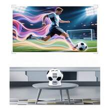 Projetor Led Smart Bola Futebol Android 13 Wifi 6g 1280x720p - Multicolorido - Visão 2