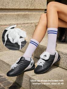 Kappa K79 Flap Design Training Shoes Unisex Thin Sole Retro Casual Racing Sneakers - Black - View 1