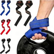 2pcs/Set Fitness Grip Strength Support Straps, Heavy Duty Anti-Slip Grip Straps For Barbell Deadlifts And Pull-Ups, Professional Weightlifting Lifting Straps For Men And Women - Multicolor - View 1